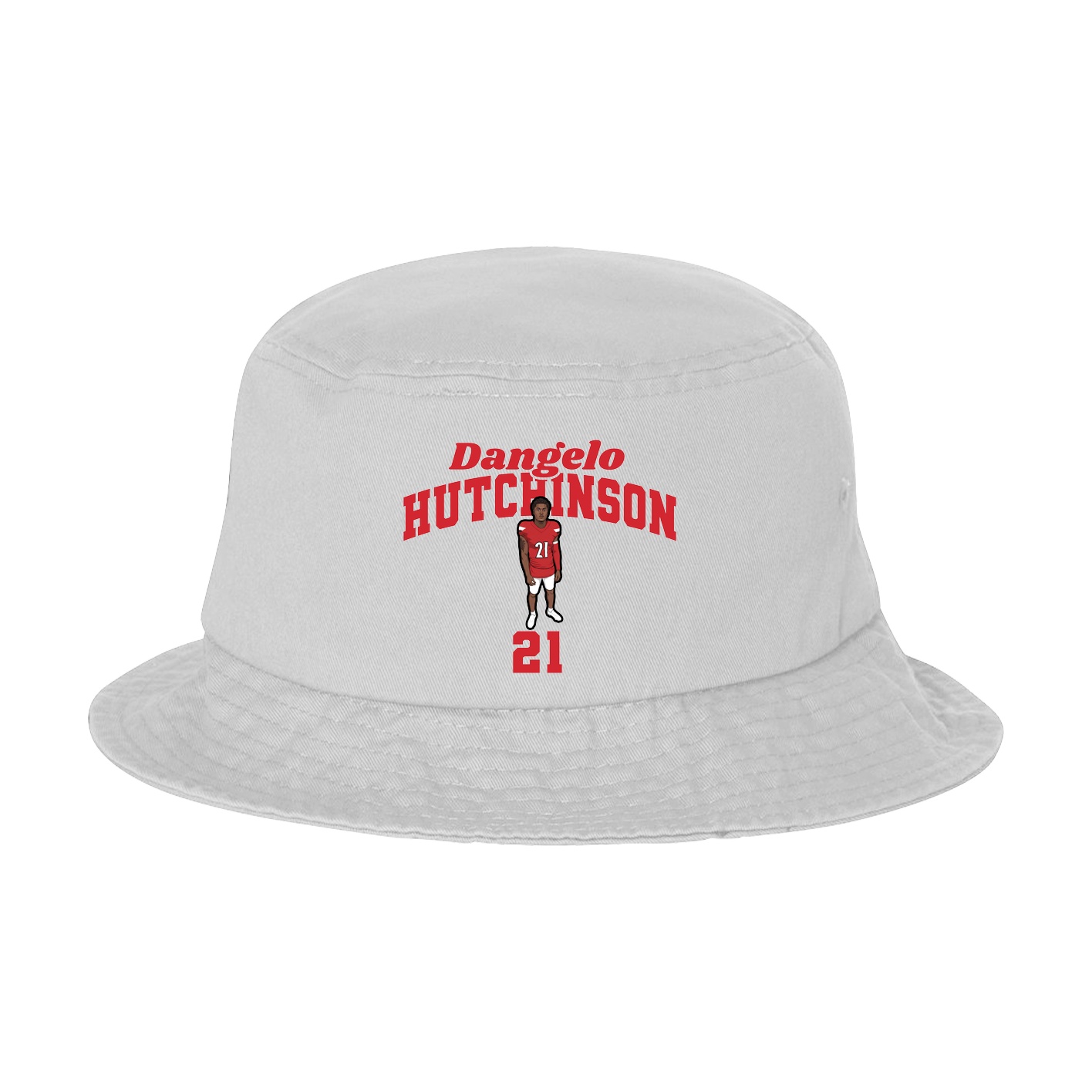 Bucket Cap — Signature Arch in White