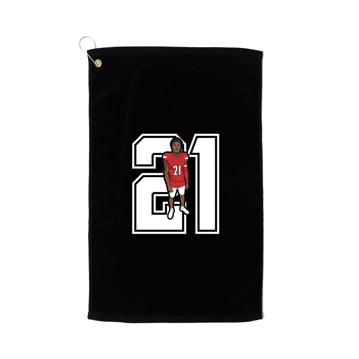 Golf Towel — Number in Black