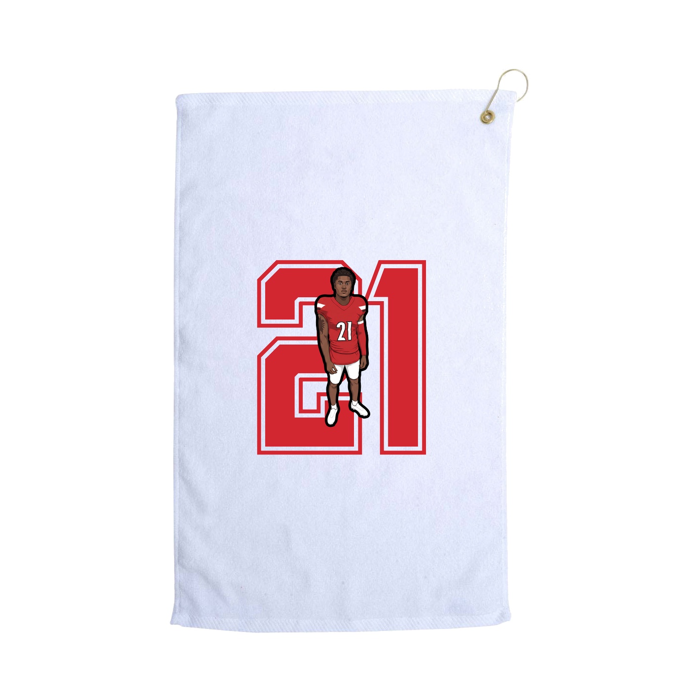 Golf Towel — Number in White