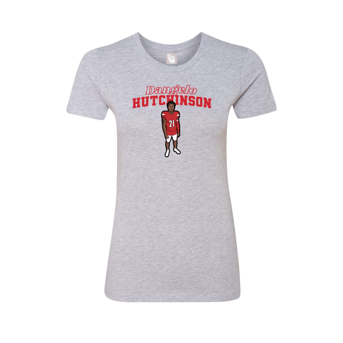 Womens Tee — Name Arch in Grey
