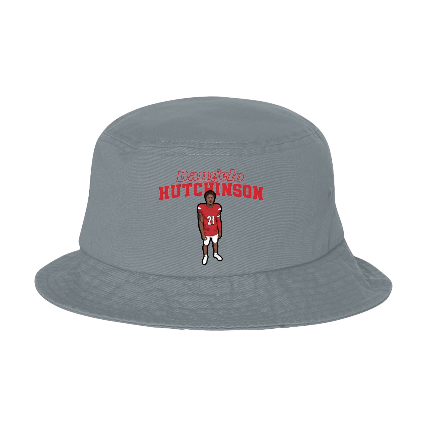 Bucket Cap — Name Arch in Grey