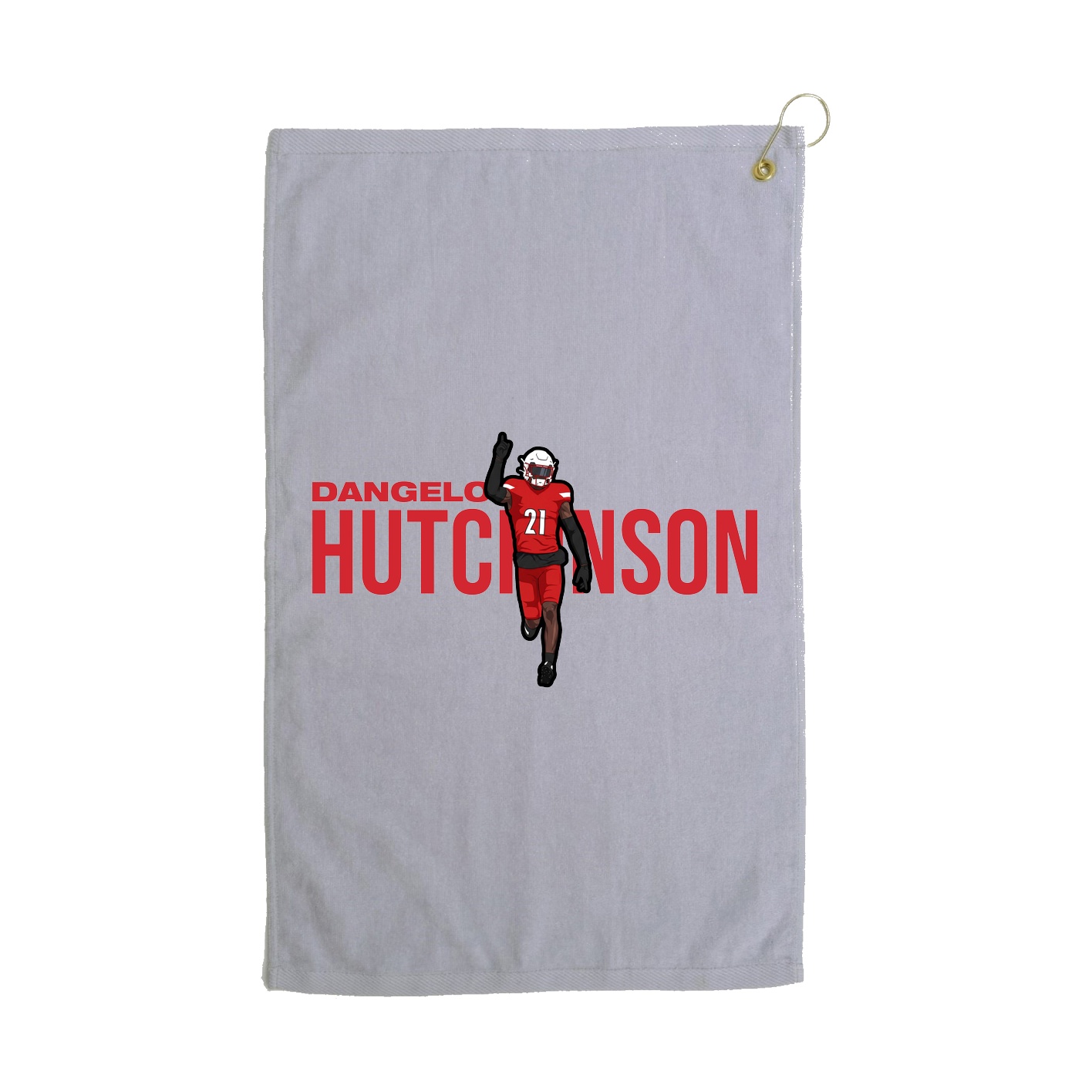 Golf Towel — Player Name in Grey
