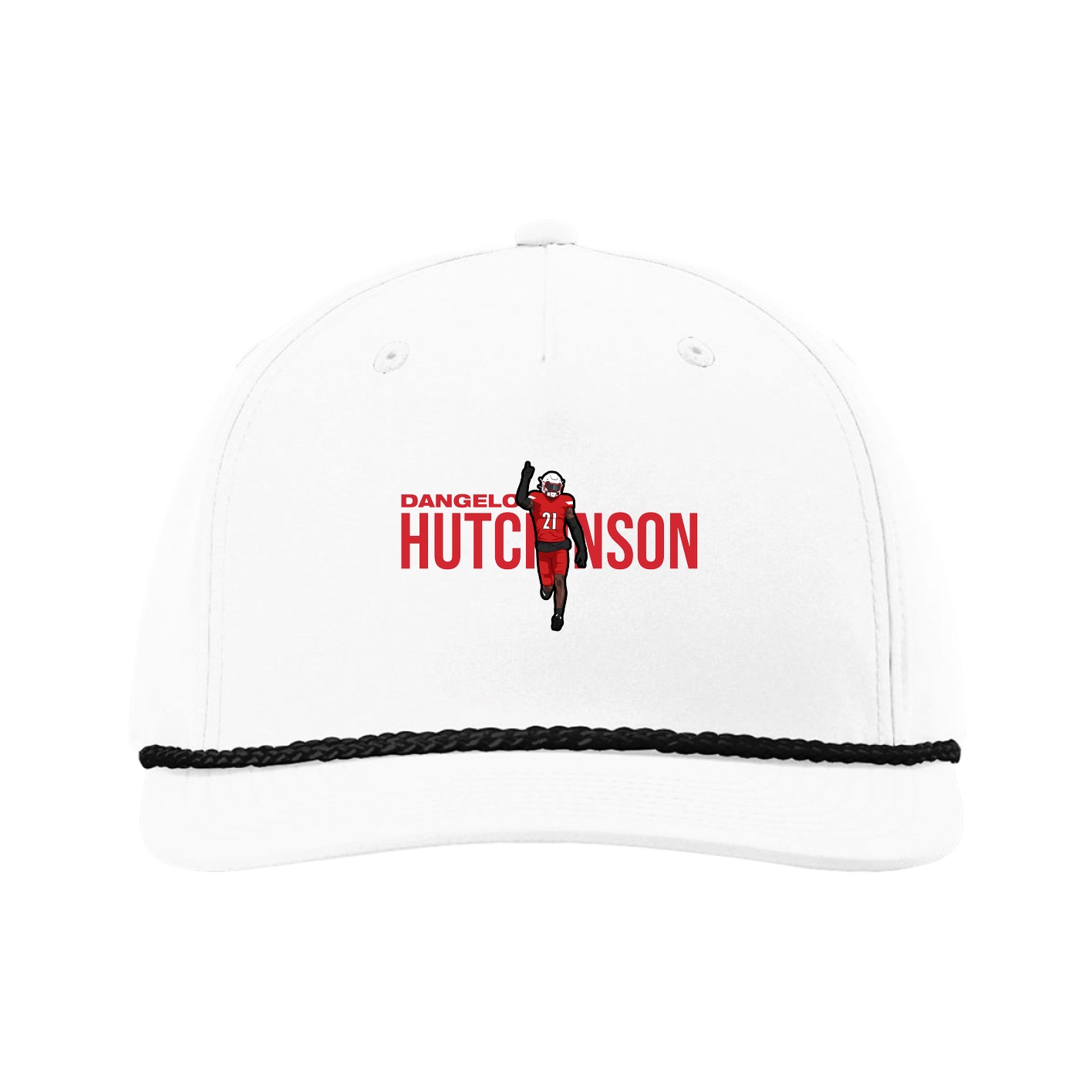 Five-Panel Classic Rope Cap — Player Name in White