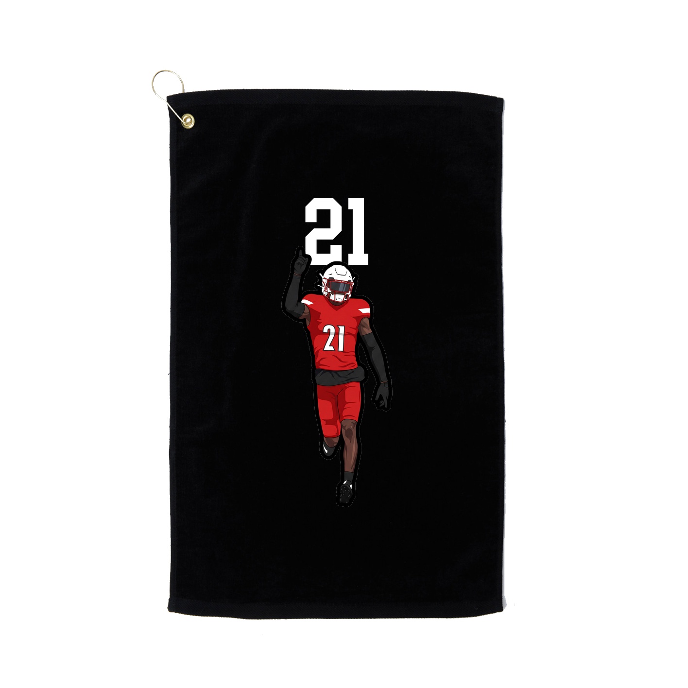 Golf Towel — Number Top in Black