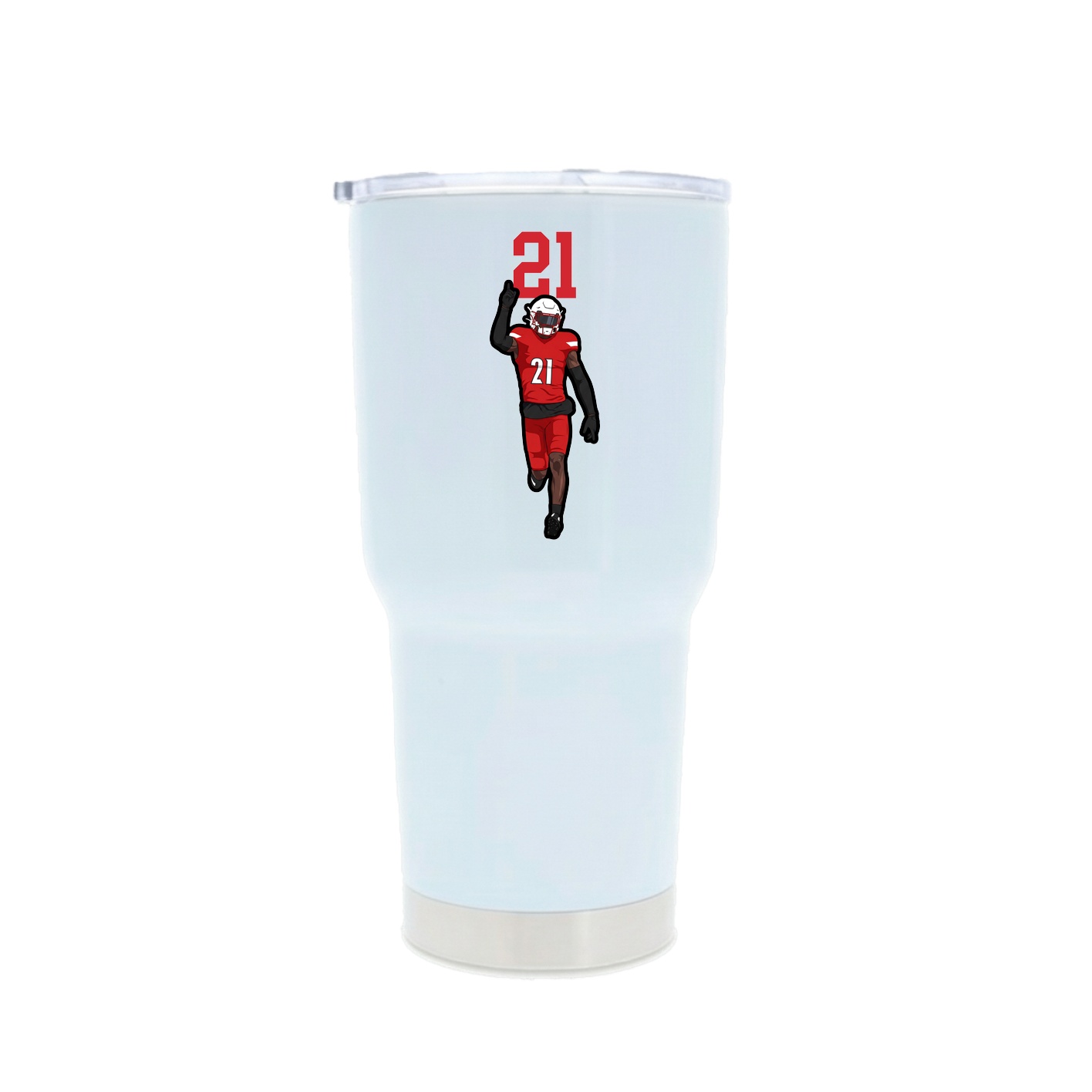 30oz Stainless Steel Tumbler — Number Top in White