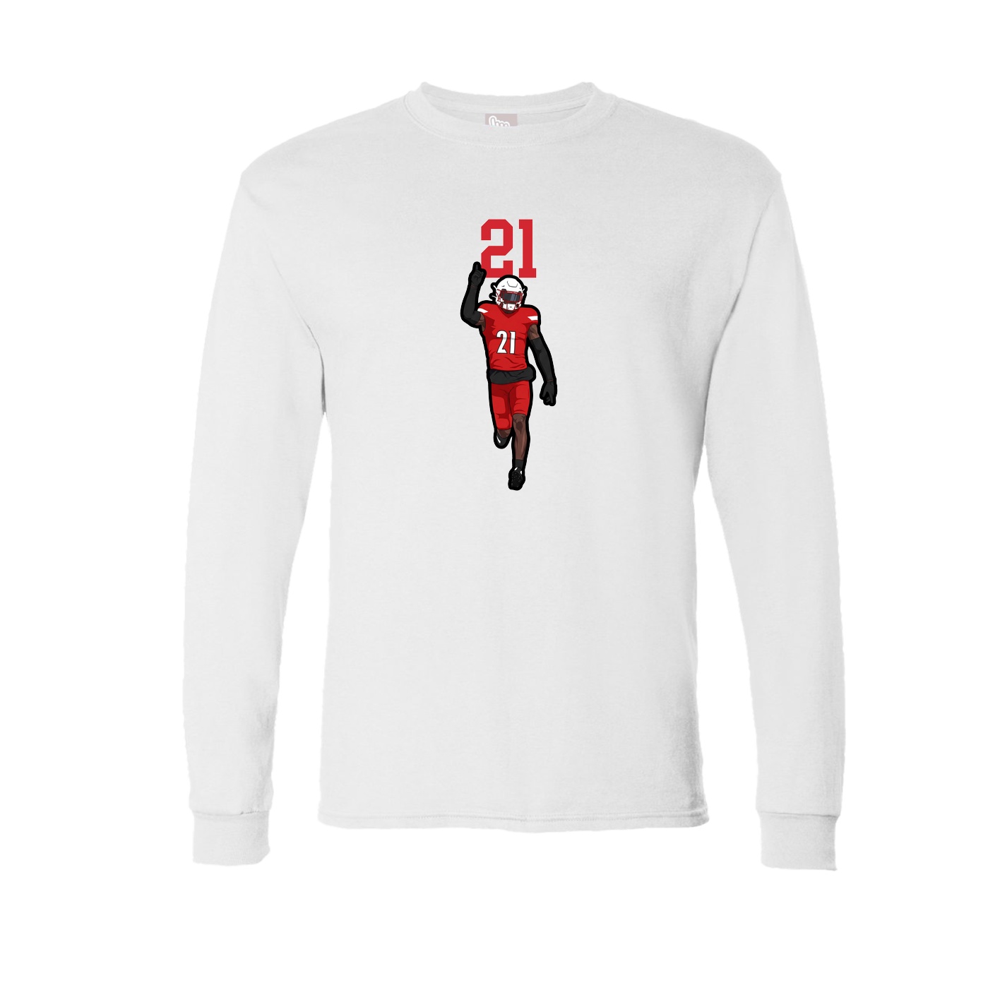 Long Sleeve Tee — Number Top in White
