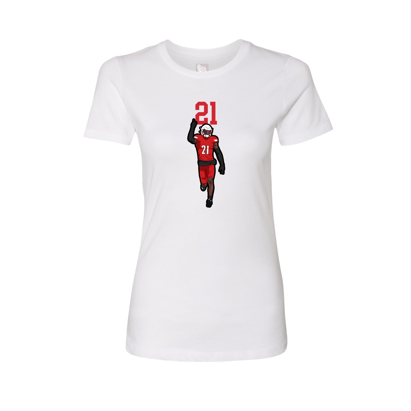 Fitted Women's Tee — Number Top in White