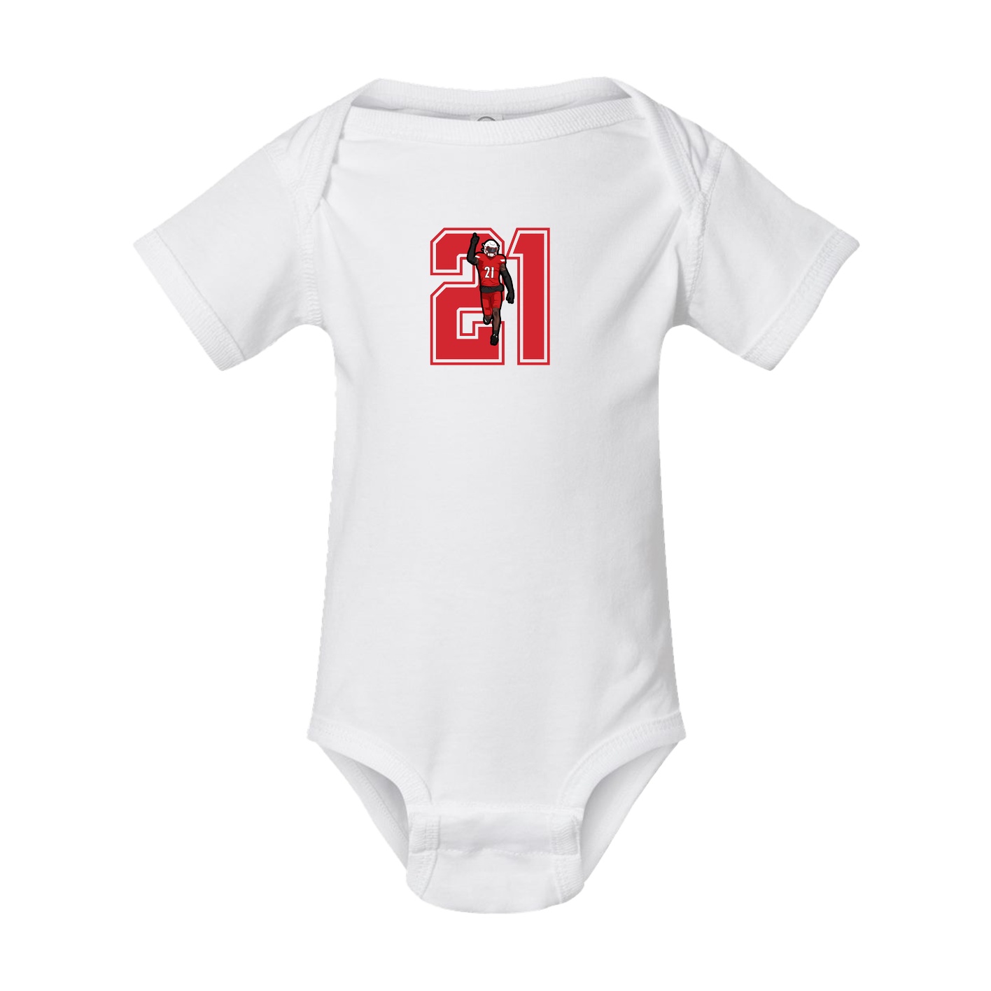 Baby Onesie — Number in White