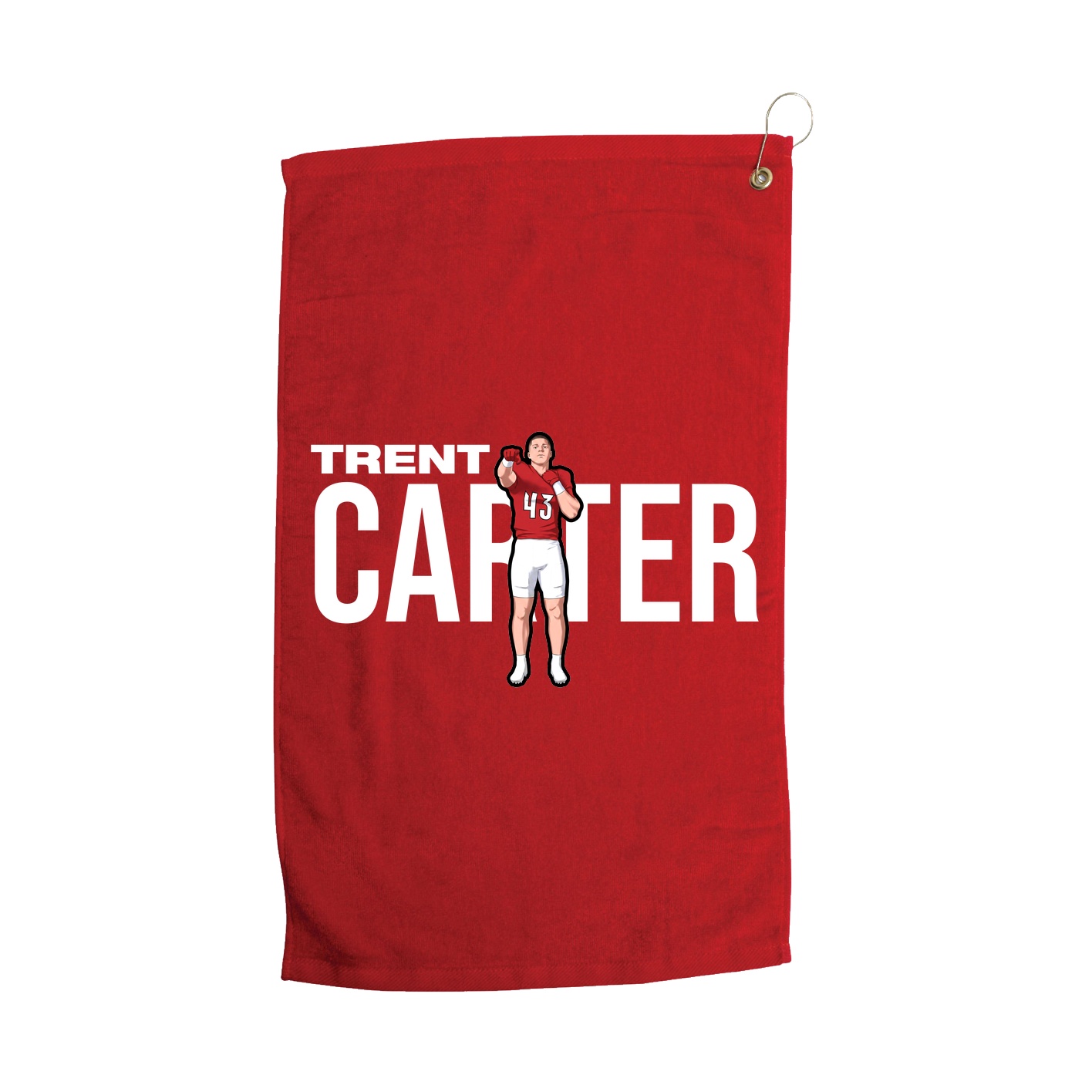 Golf Towel — Player Name in Red