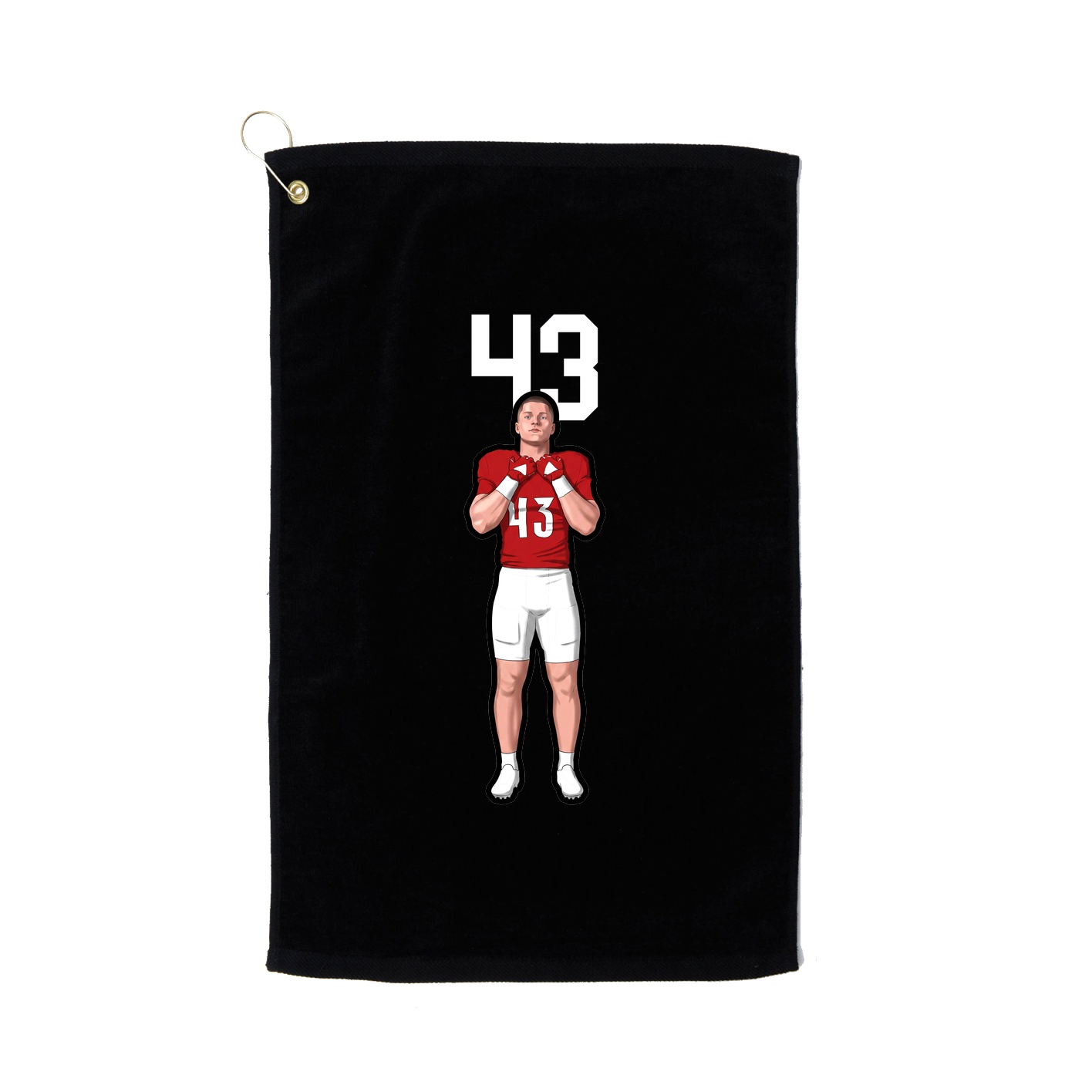 Golf Towel — Number Top in Black
