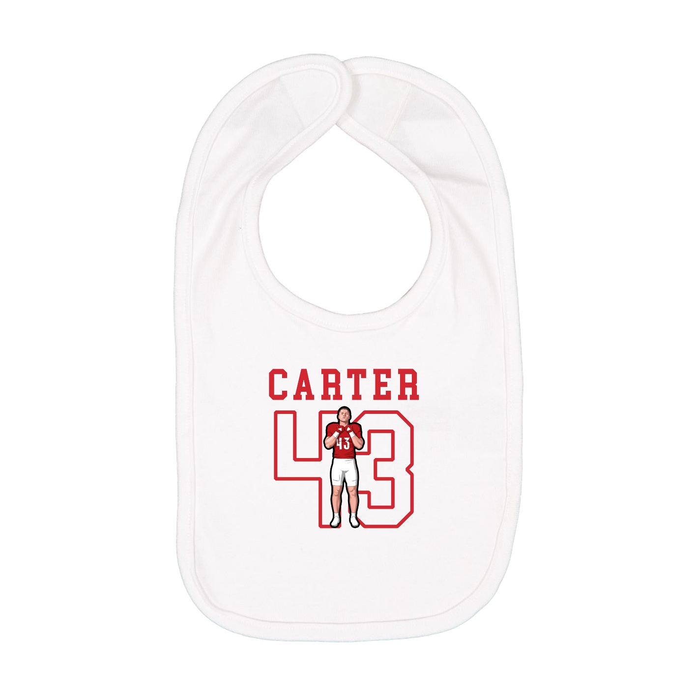 Infant Bib — Shirsey in White