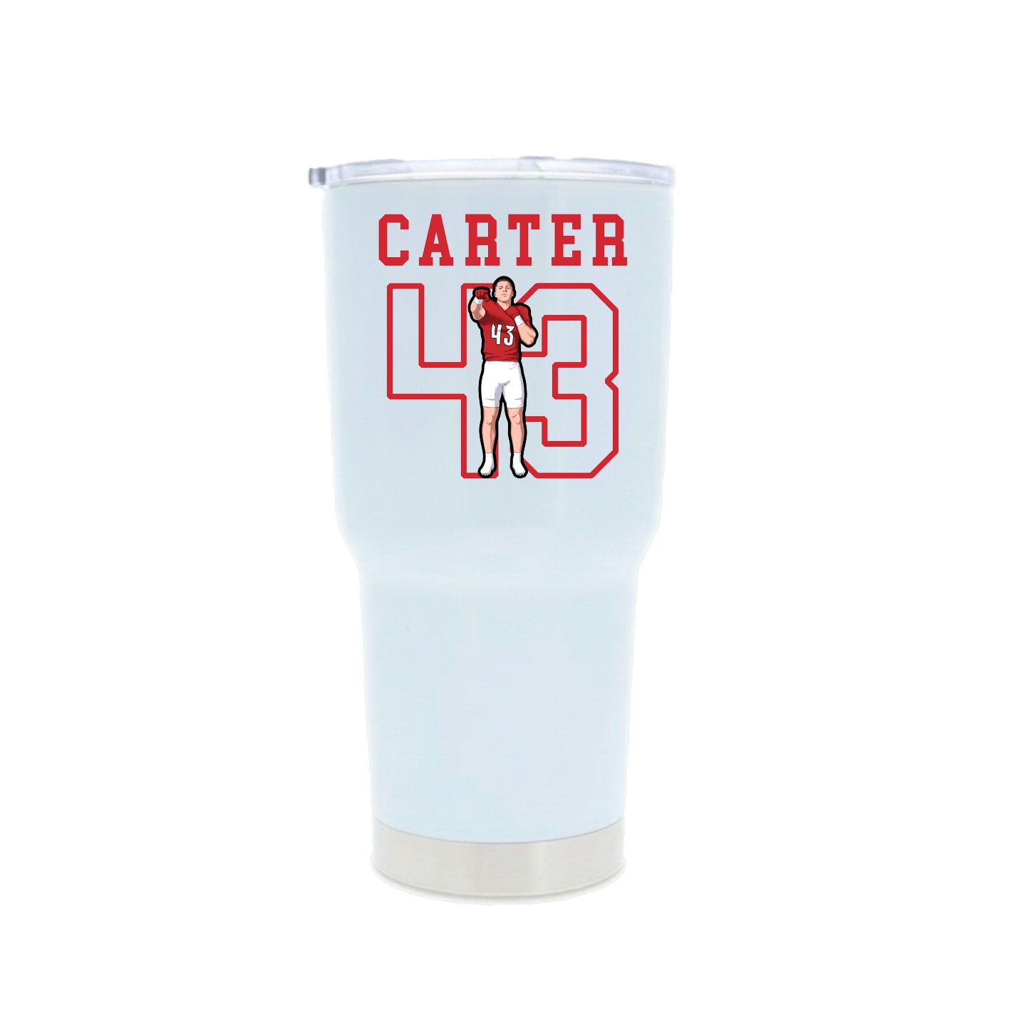 30oz Stainless Steel Tumbler — Shirsey in White