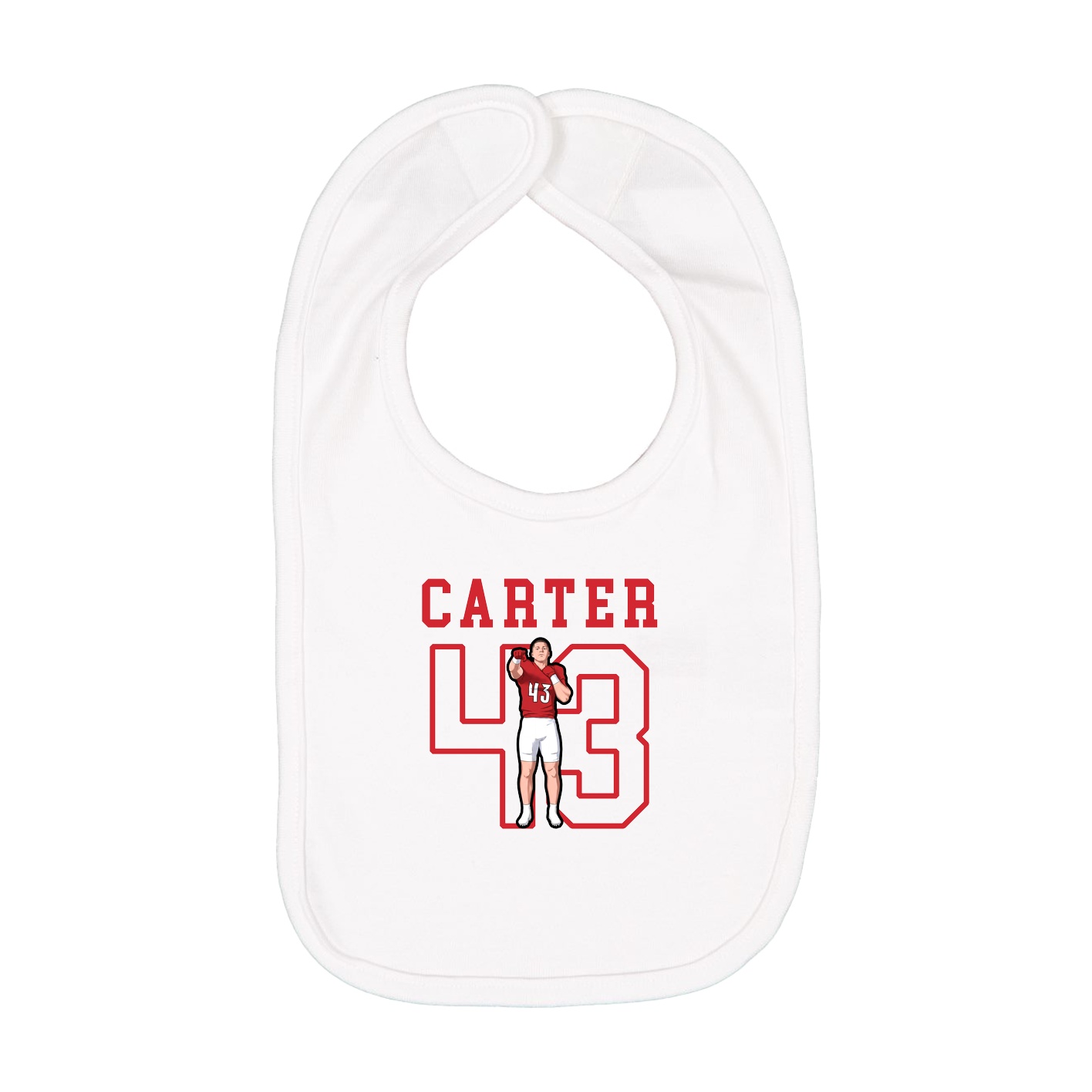 Infant Bib — Shirsey in White