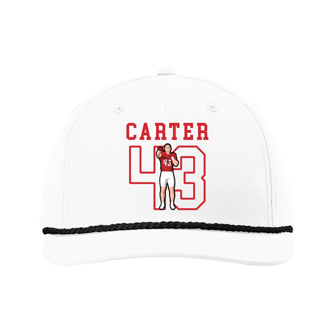 Five-Panel Classic Rope Cap — Shirsey in White