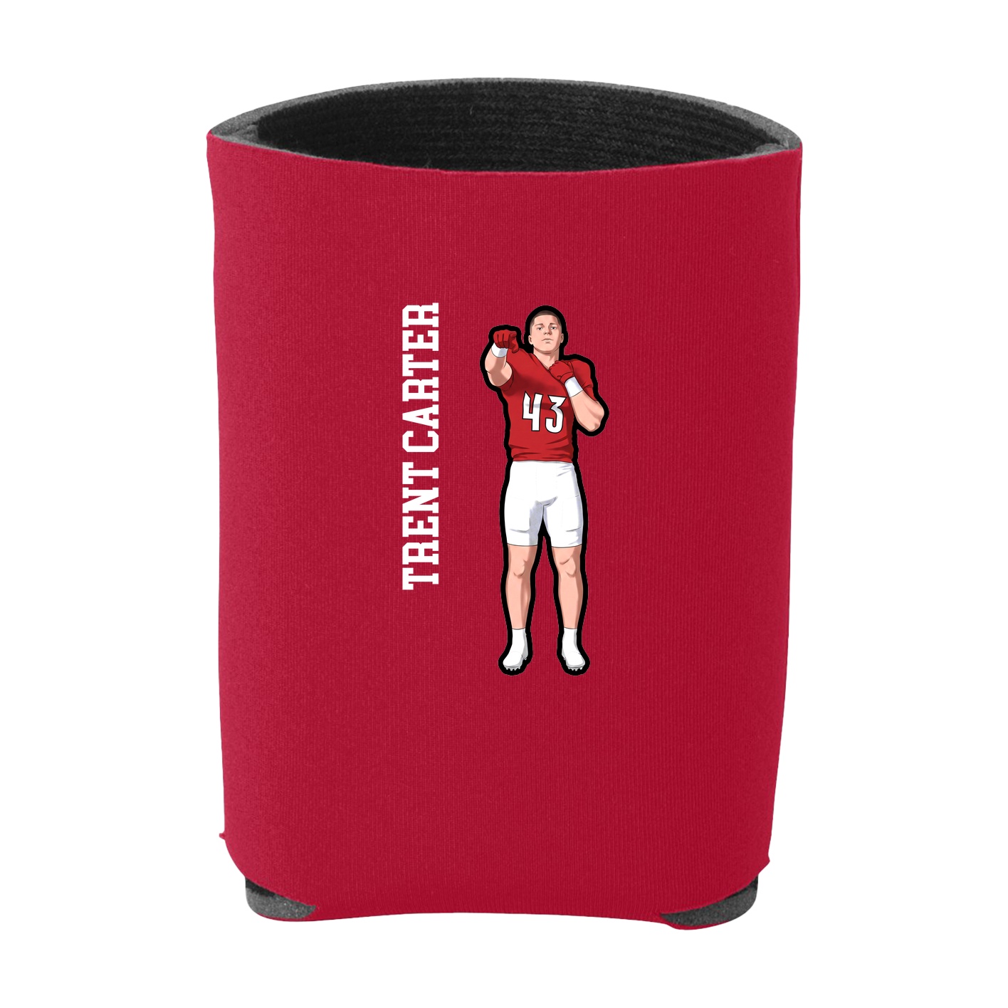 Can Holder — Name Vertical in Red