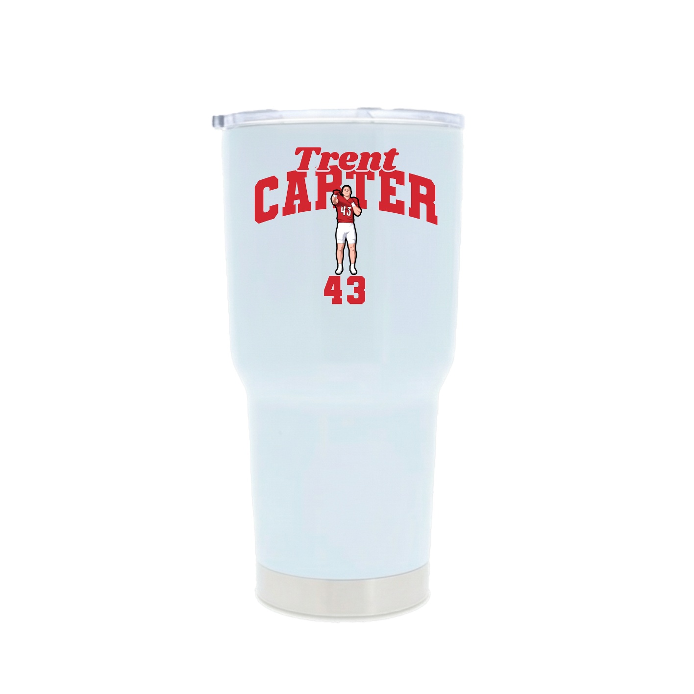 30oz Stainless Steel Tumbler — Signature Arch in White