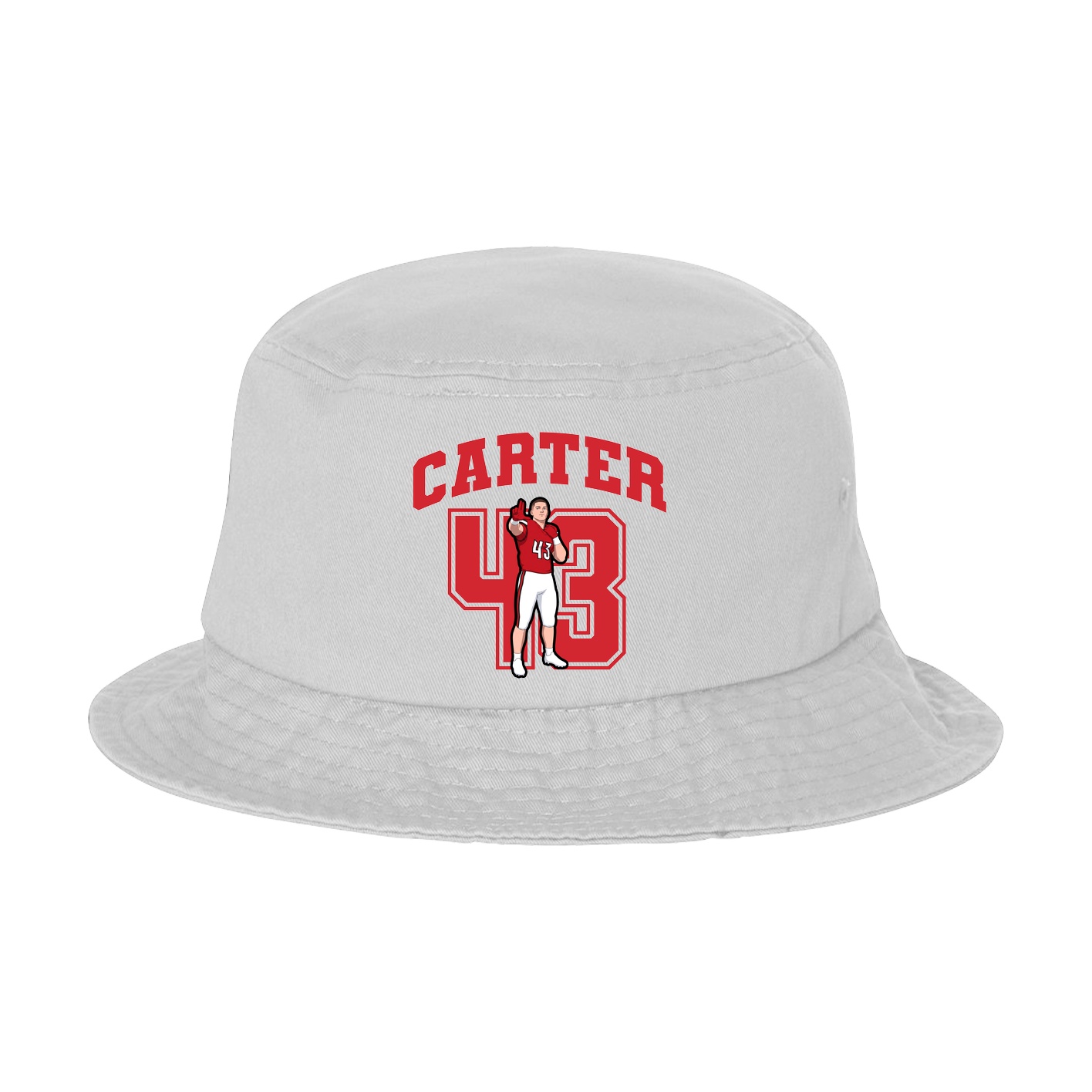 Bucket Cap — Number in White