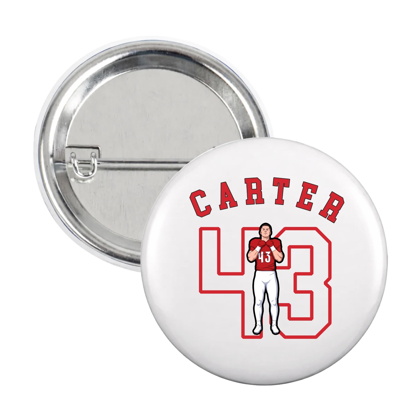 Game Day Button — Shirsey Arch in White
