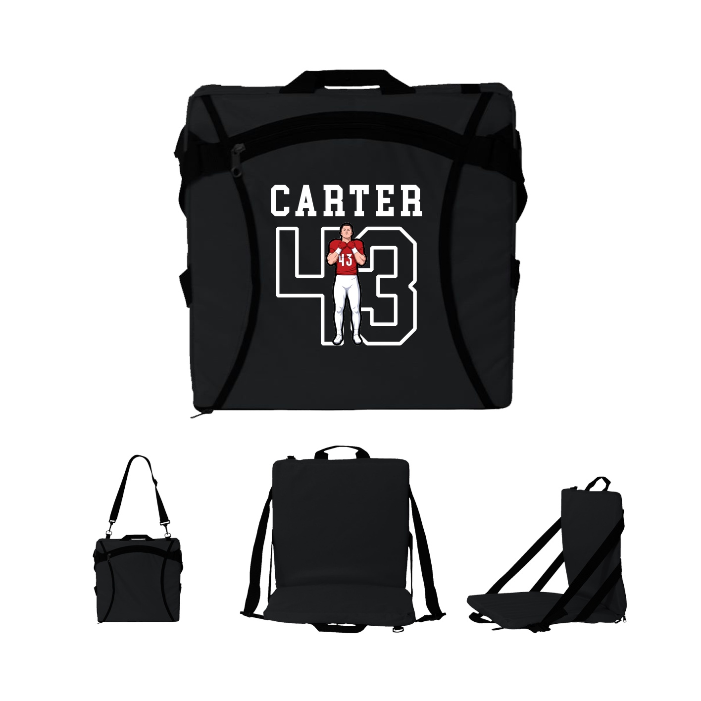 Folding Stadium Seat — Shirsey in Black