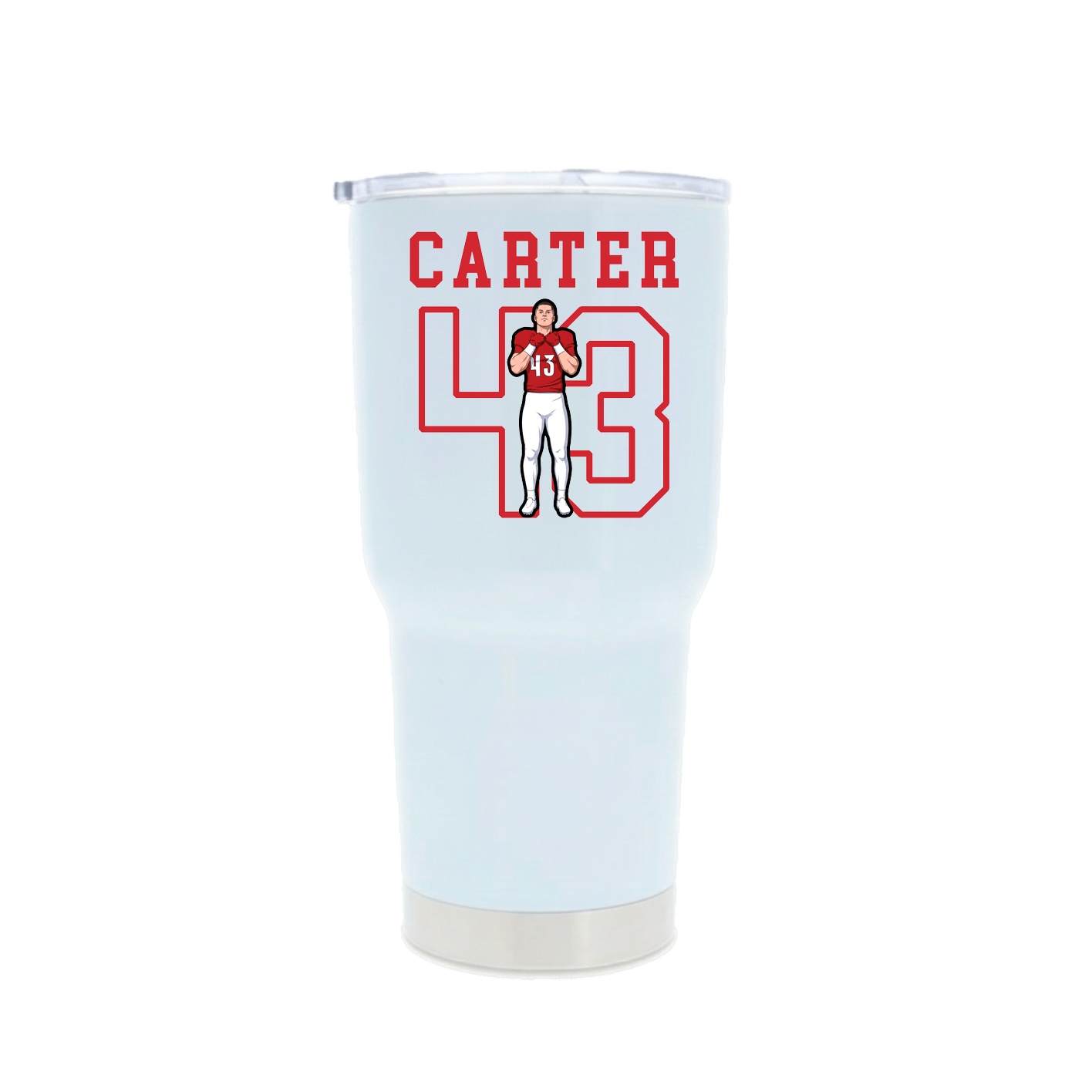 30oz Stainless Steel Tumbler — Shirsey in White