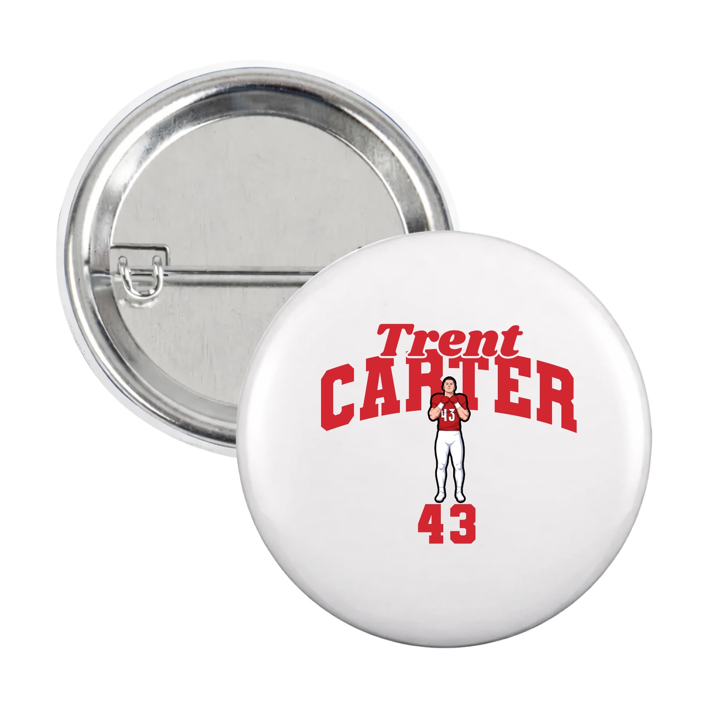 Game Day Button — Signature Arch in White