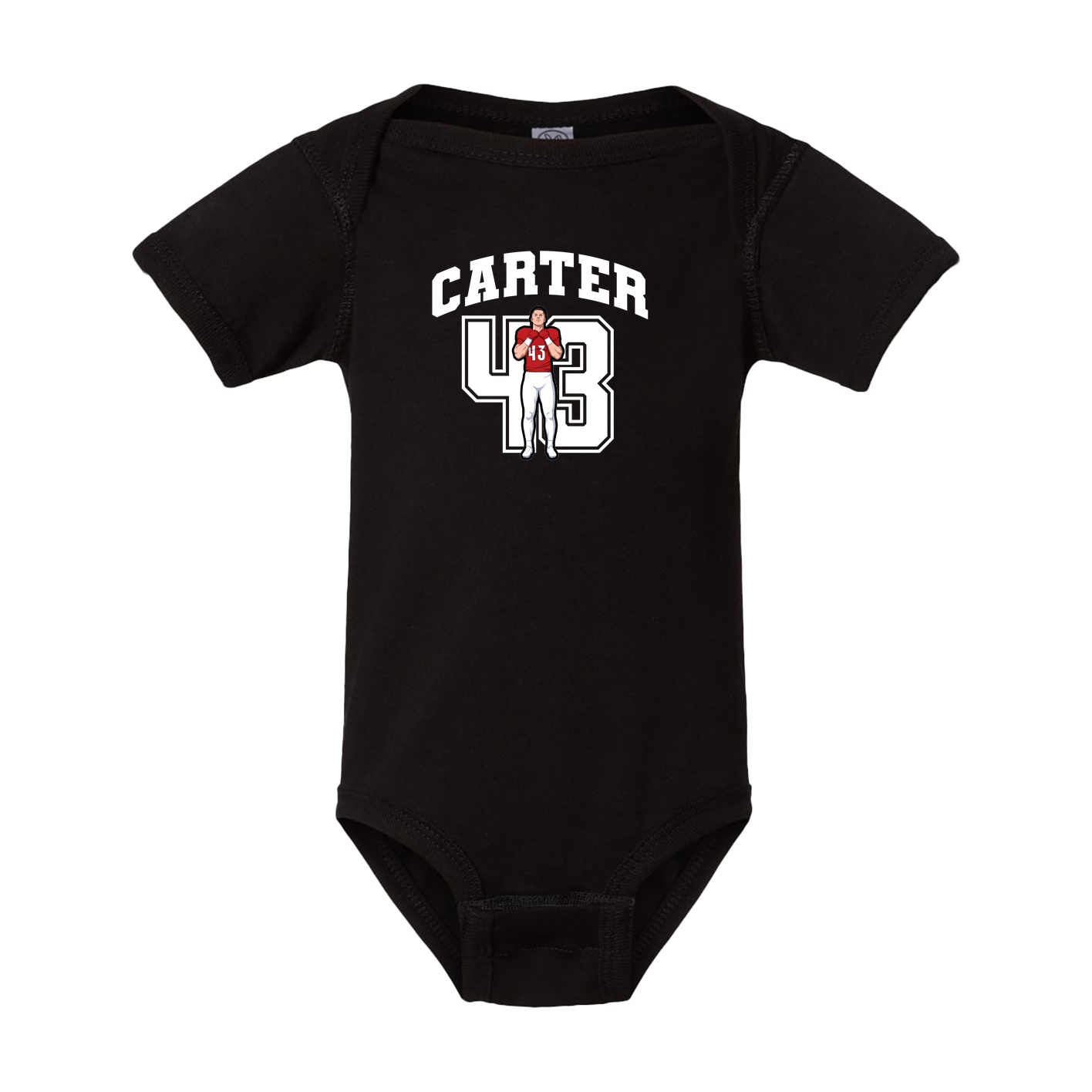 Baby Onesie — Number in Black