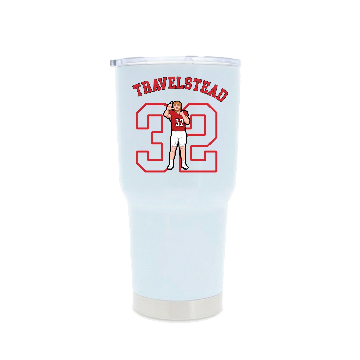 30oz Stainless Steel Tumbler — Shirsey Arch in White