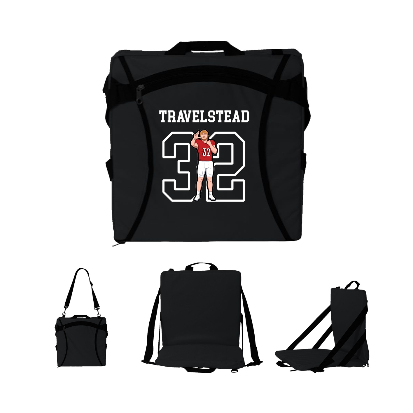 Folding Stadium Seat — Shirsey in Black