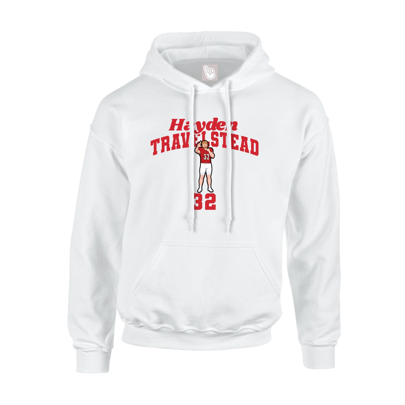 Hoodie — Signature Arch in White