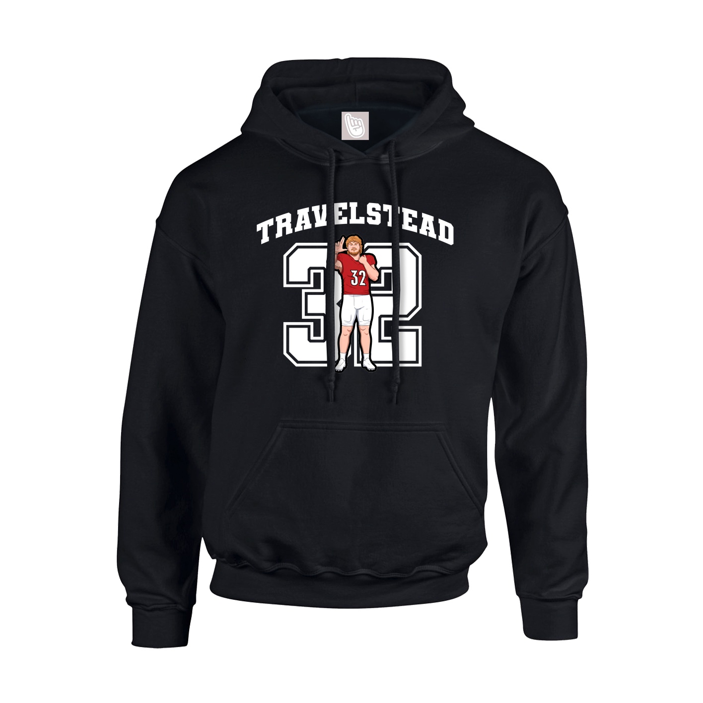 Hoodie — Number in Black