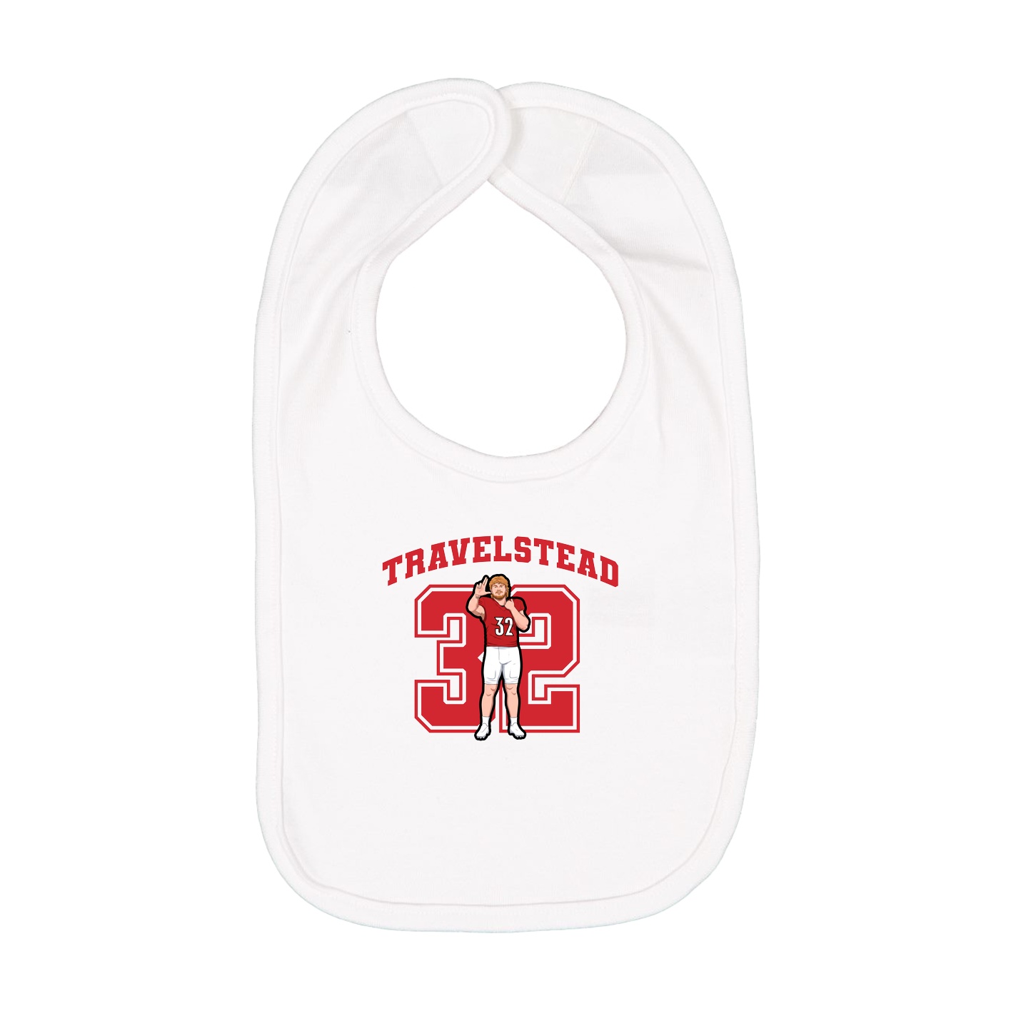Infant Bib — Number in White
