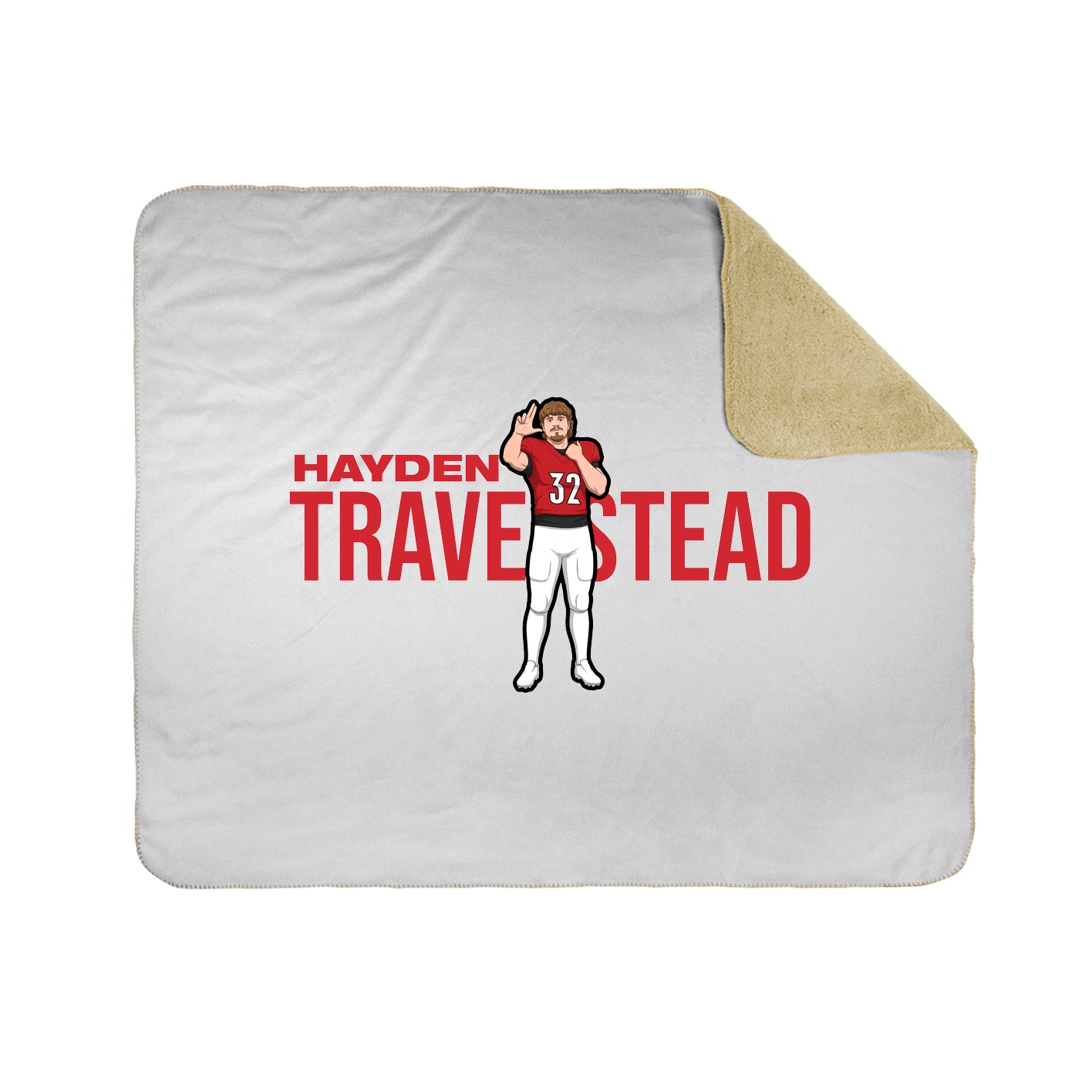 Throw Blanket — Player Name in White