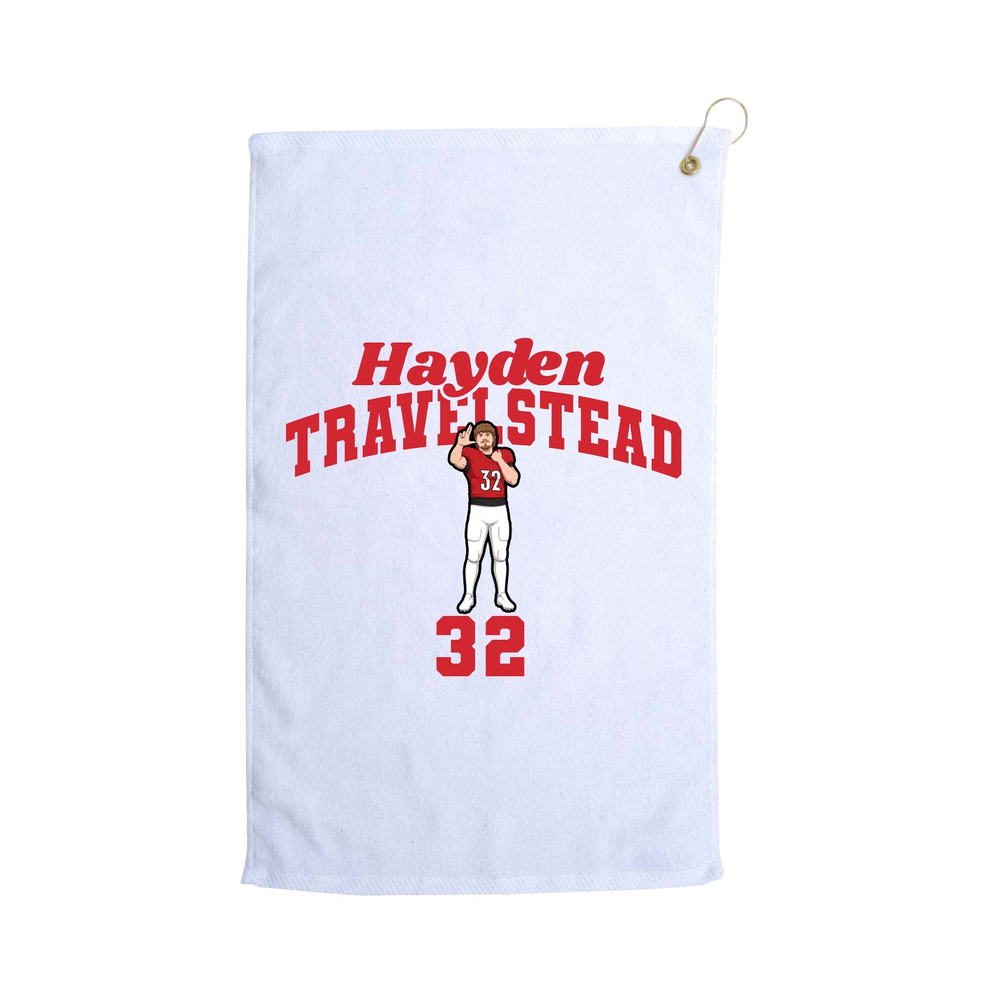 Golf Towel — Signature Arch in White