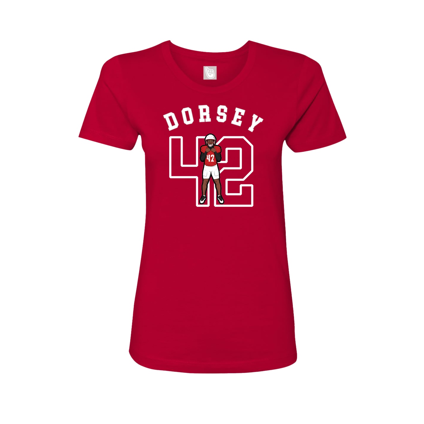 Fitted Women's Tee — Shirsey Arch in Red