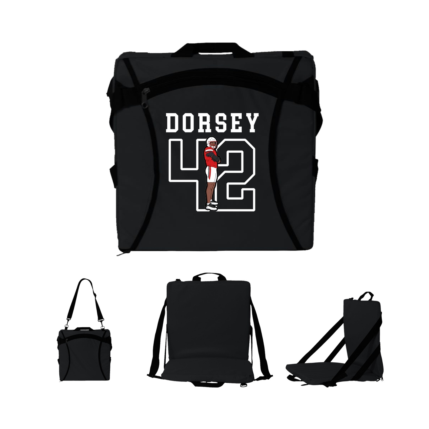 Folding Stadium Seat — Shirsey in Black