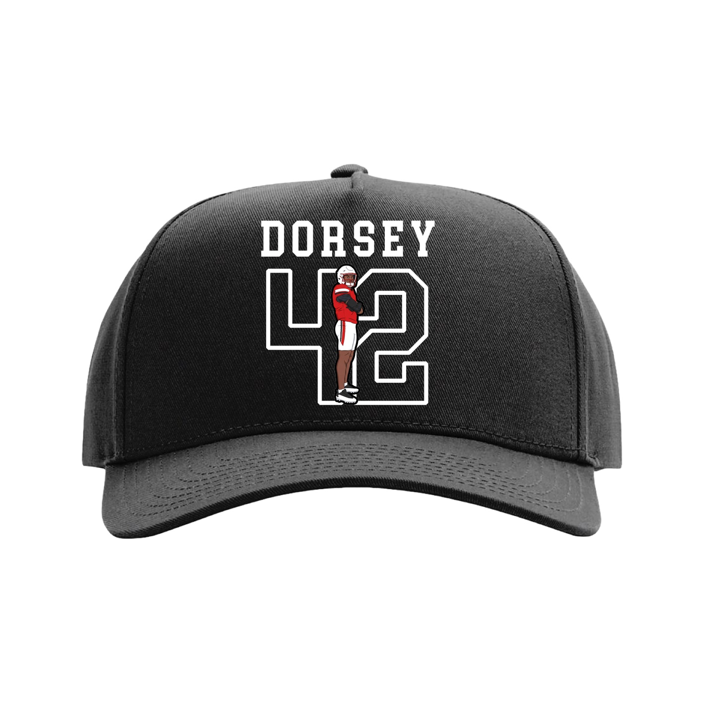 Full Fabric Five-Panel Champ Cap — Shirsey in Black
