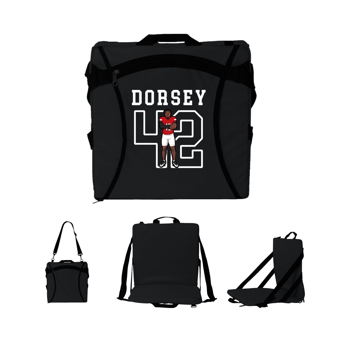 Folding Stadium Seat — Shirsey in Black