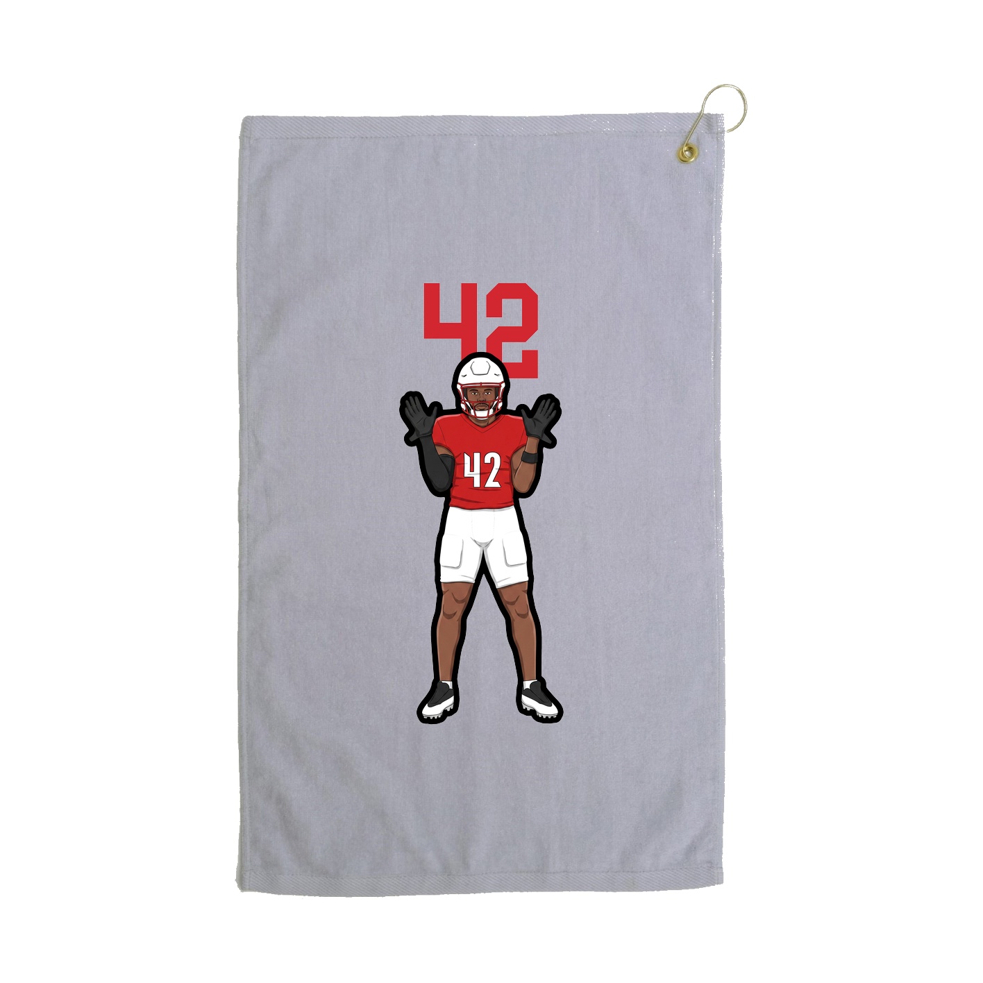 Golf Towel — Number Top in Grey