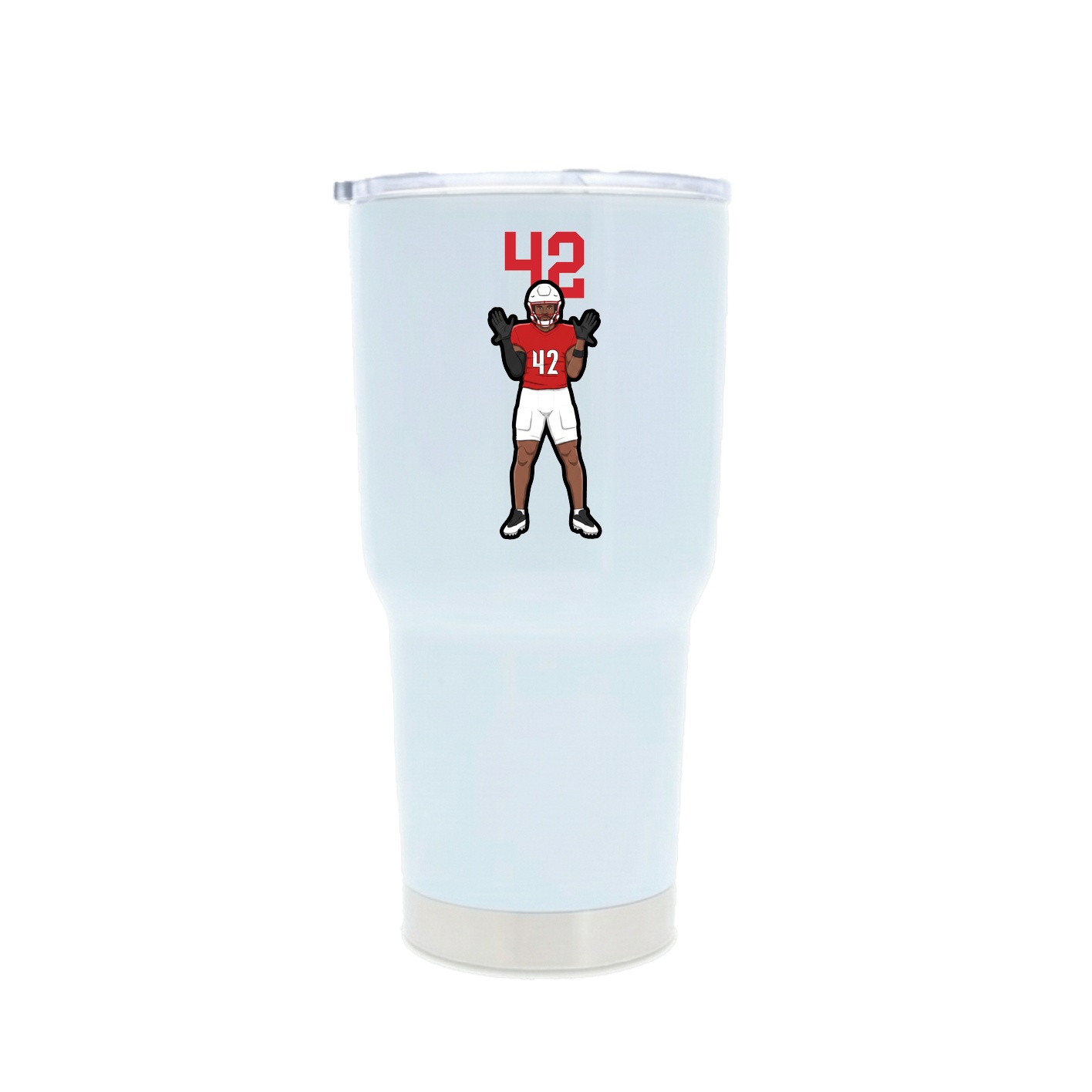 30oz Stainless Steel Tumbler — Number Top in White