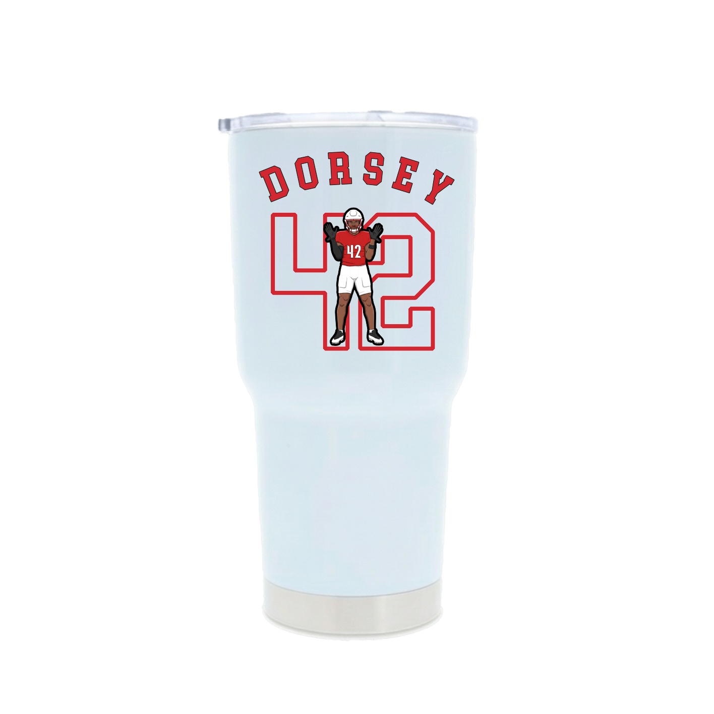 30oz Stainless Steel Tumbler — Shirsey Arch in White
