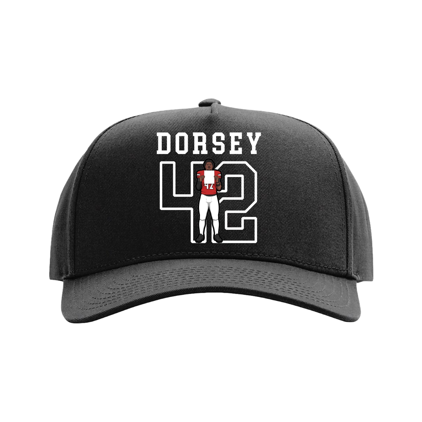 Full Fabric Five-Panel Champ Cap — Shirsey in Black