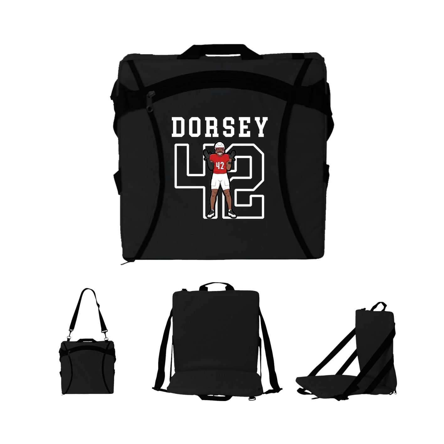 Folding Stadium Seat — Shirsey in Black