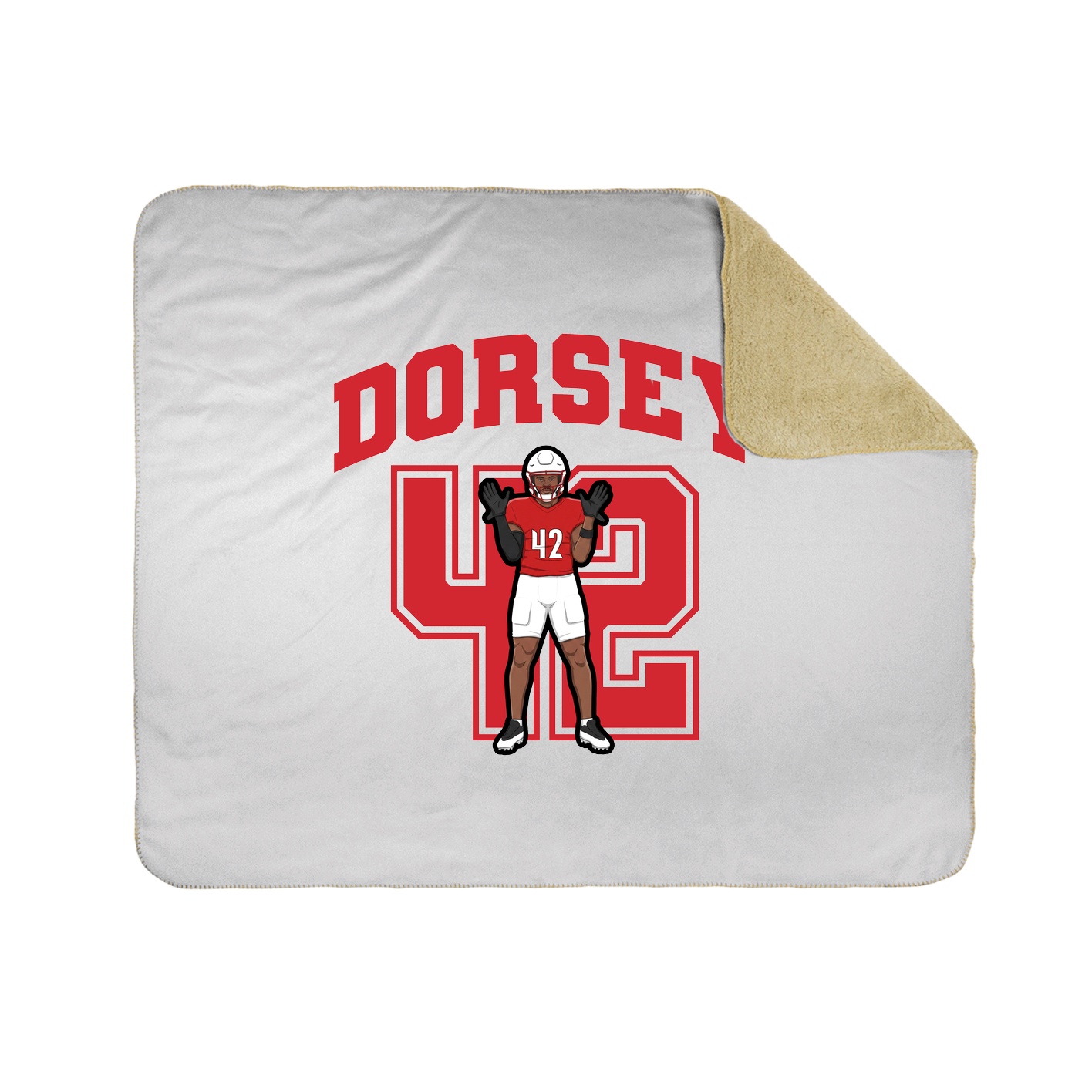 Throw Blanket — Number in White