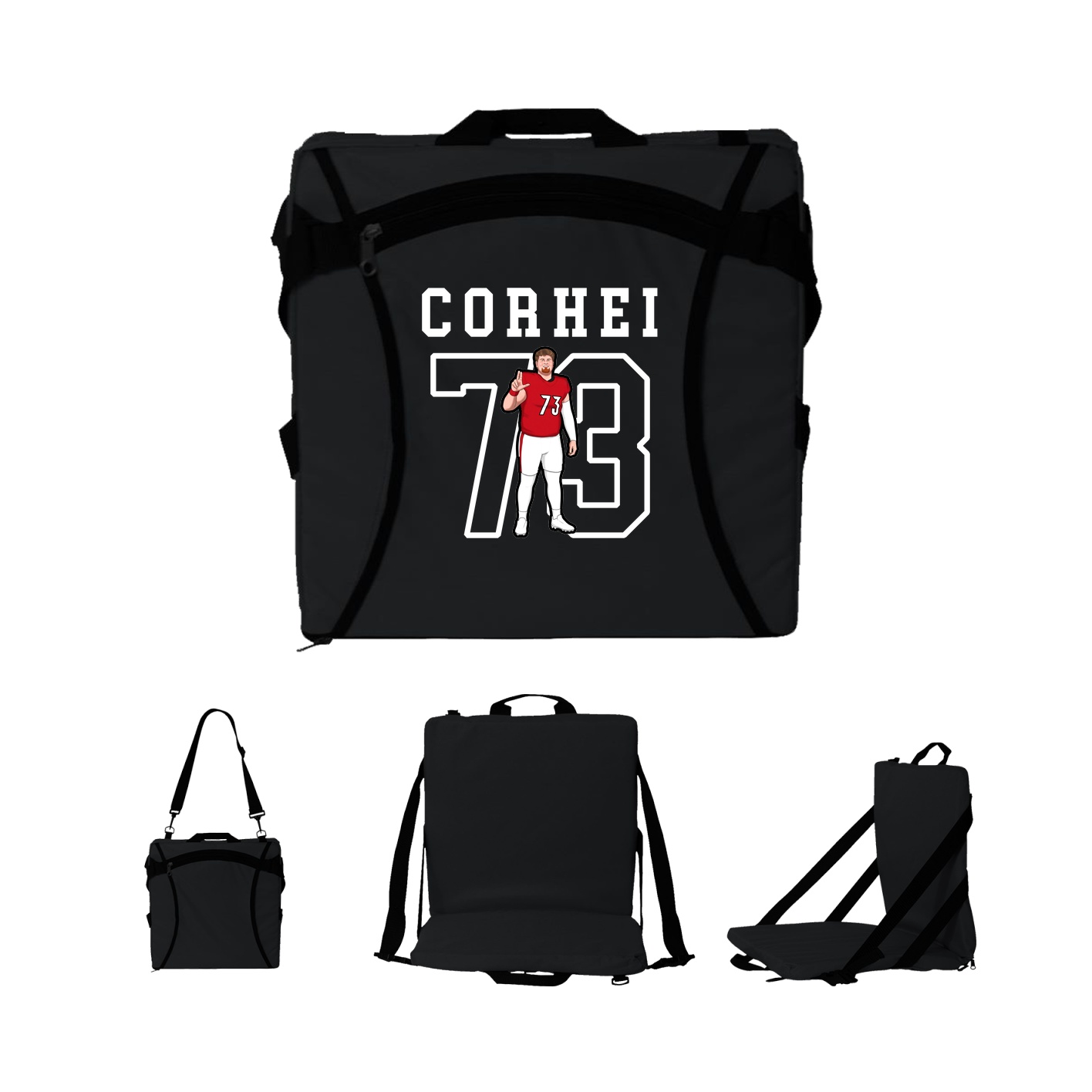 Folding Stadium Seat — Shirsey in Black