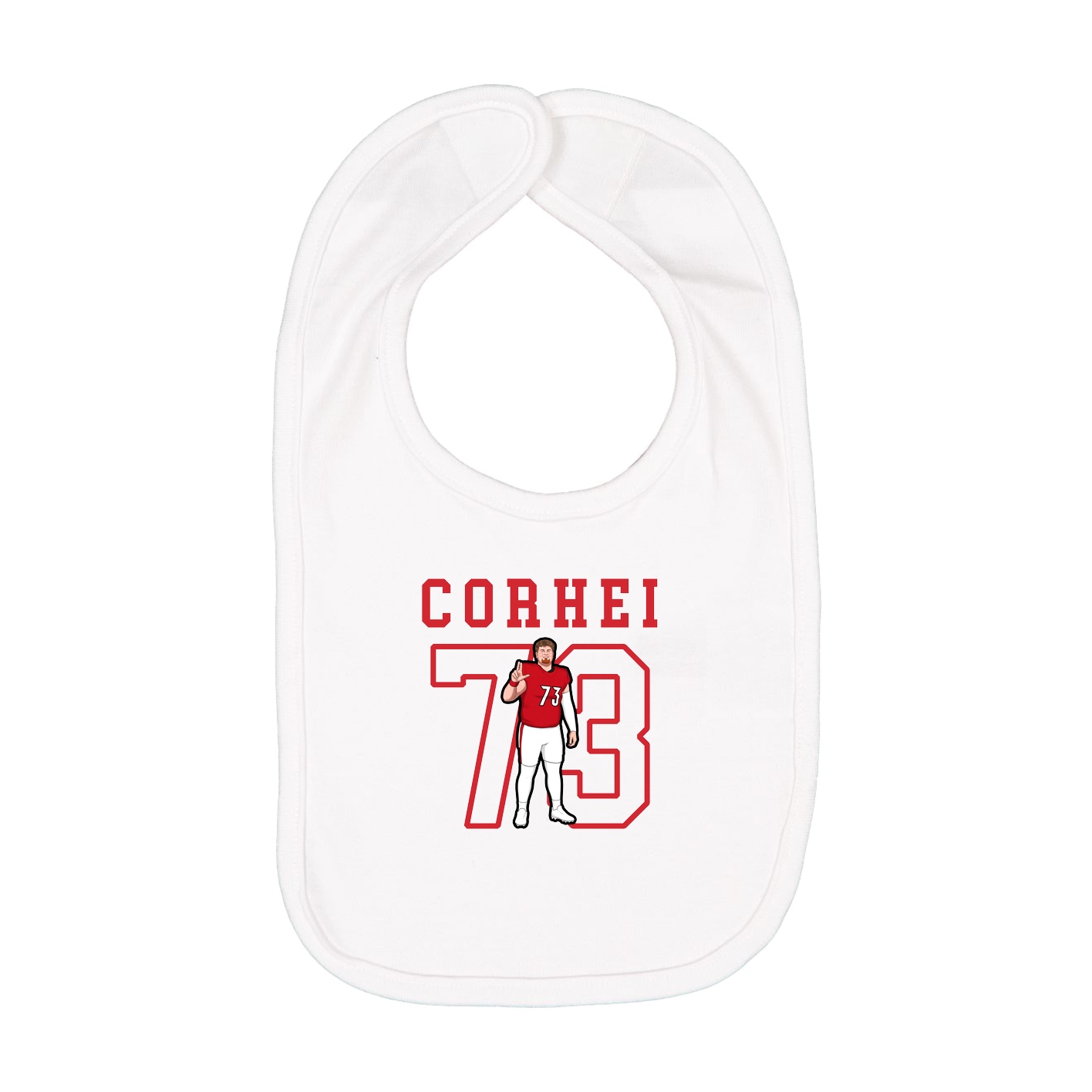 Infant Bib — Shirsey in White