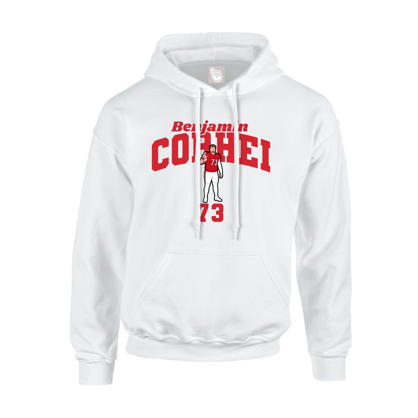Hoodie — Signature Arch in White