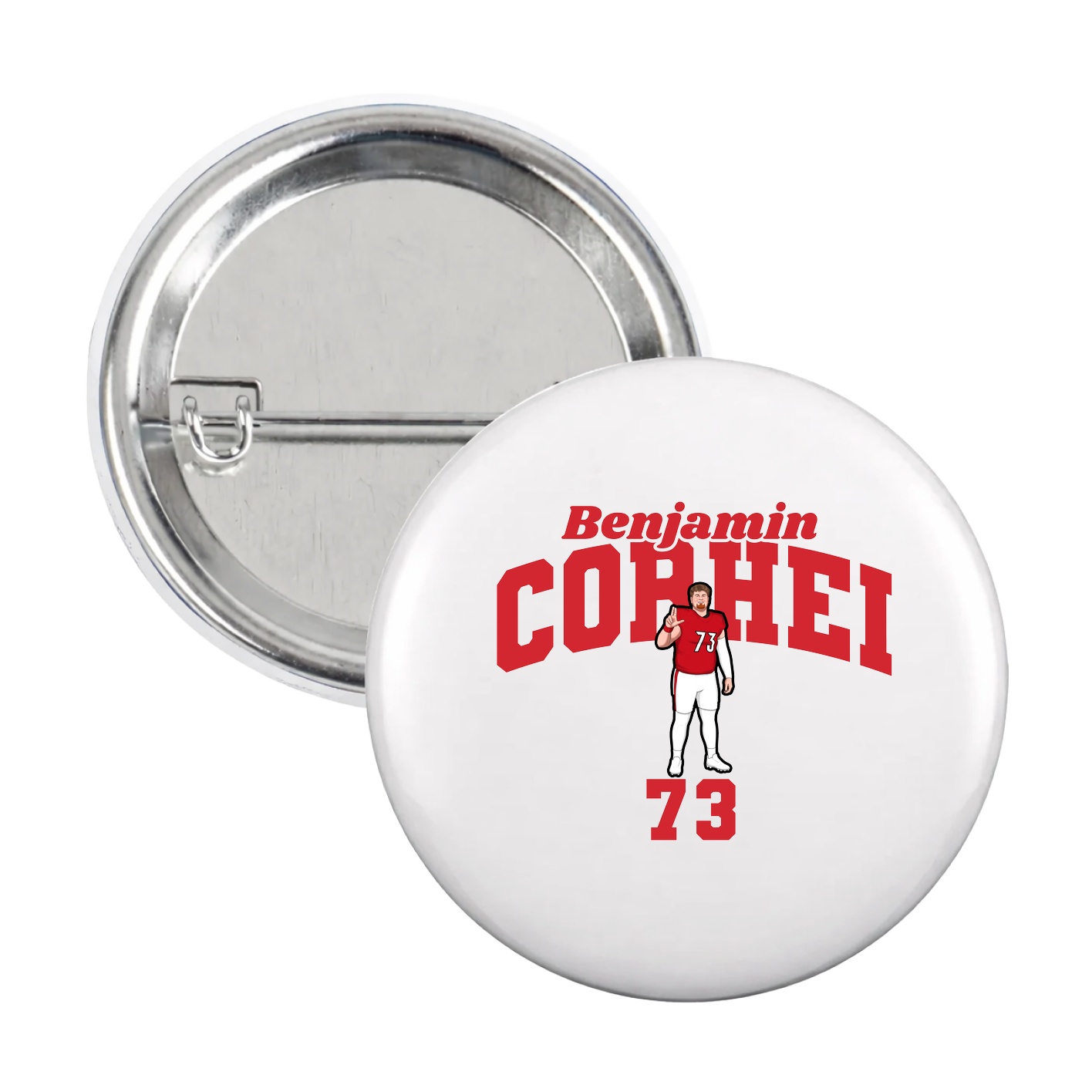Game Day Button — Signature Arch in White