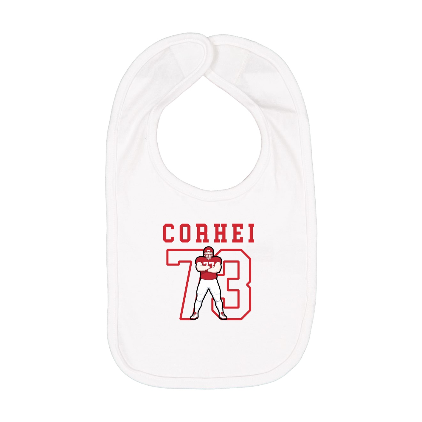 Infant Bib — Shirsey in White
