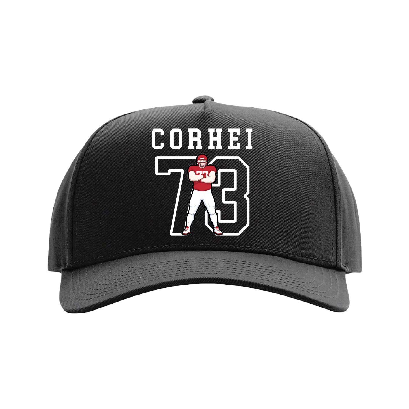Full Fabric Five-Panel Champ Cap — Shirsey in Black
