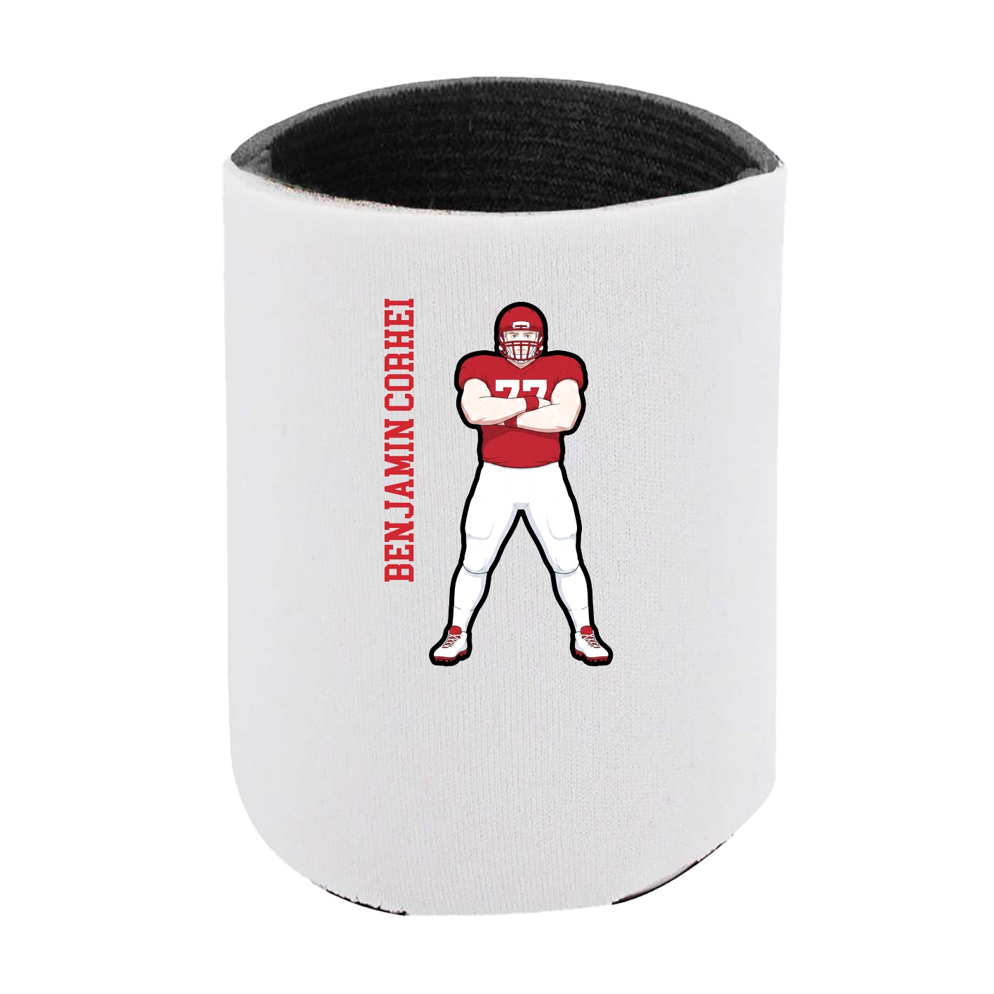 Can Holder — Name Vertical in White